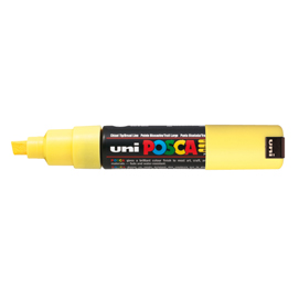 Marcatore UNI POSCA PC8K p.scalpello 8mm giallo UNI MITSUBISHI