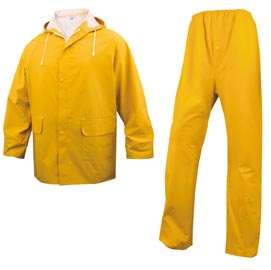 COMPLETO IMPERMEABILE EN304 Tg. XL giallo (giacca+pantalone)