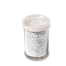 Glitter flacone grana fine 25ml argento DECO