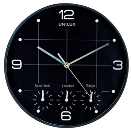 Orologio da parete Ø30cm con 4 fusi On Time Unilux