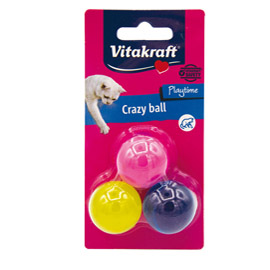 Confezione da 3 vcrazy ball per gatti