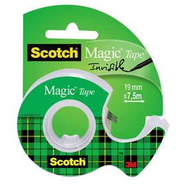 Nastro adesivo Scotch® Magic™ 810 19mmx7,5mt con chiocciola