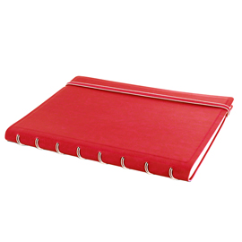 Notebook f.to A5 a righe 56 pag. rosso similpelle Filofax