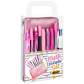 SET SCRITTURA+ASTUCCIO PINK  PURPLE - Bic