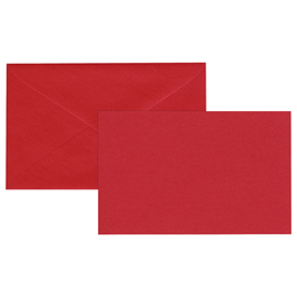 Biglietto Natale semplice neutro c/busta 9x14cm rosso Sadoch