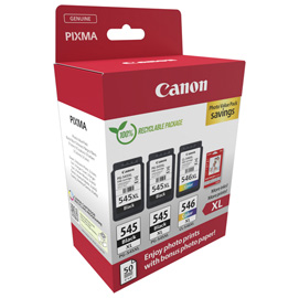 Canon Cartuccia Ink PG-545XLx2/CL-546XL+Conf. Fogli