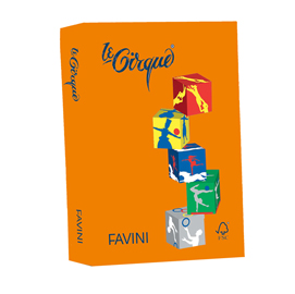 Carta LECIRQUE A4 80gr 500fg arancio 205 FAVINI