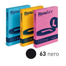 Carta RISMALUCE 200gr A4 125fg nero 63 FAVINI