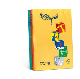 Carta LECIRQUE A4 80gr 500fg mix 5 colori intensi FAVINI