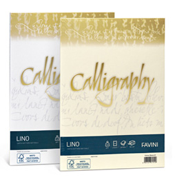 Carta CALLIGRAPHY LINO 120gr A4 50fg bianco 01 FAVINI