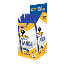 Scatola 50 penna sfera CRISTAL® large 1,6mm blu BIC®