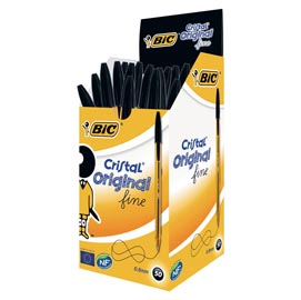 Scatola 50 penna sfera CRISTAL® fine 0,8mm nero BIC®