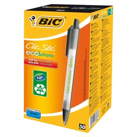 SCATOLA 50 PENNE A SFERA SCATTO ECOlutions NERO 1.0MM BIC