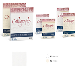 Carta CALLIGRAPHY MILLERIGHE 100gr A4 50fg avorio 02 FAVINI