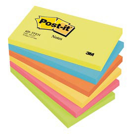 BLOCCO 100foglietti Post-it® 76x127mm 655-TFEN ENERGY 72GR ASSORTITO