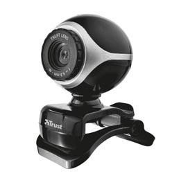 Webcam Exis per Pc e laptop con microfono integrato - nero/silver - Trust