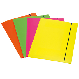 CARTELLINA 3L CON ELASTICO COLORI FLUO SHOCKING FILE