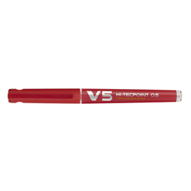 ROLLER HI-TECPOINT V5 RICARICABILE ROSSO BEGREEN PILOT