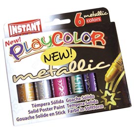 TEMPERA SOLIDA PLAYCOLOR 6 COLORI METAL in STICK da 10GR