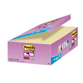 VALUE PACK 21+3 BLOCCO 90fg Post-it® Super Sticky Giallo Canary™ 47.6x47.6mm