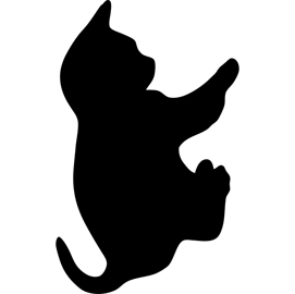 LAVAGNA DA PARETE 'GATTO' SILHOUETTE Securit