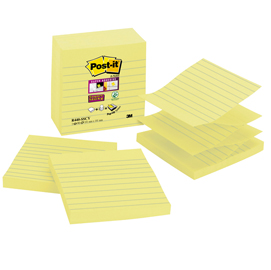 RICARICA 90foglietti Post-it® Super Sticky 101x101mm righe R440-SSCY GIALLO C