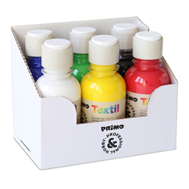 BOX 6 COLORI ASSORTITI 125ml PER TESSUTI PRIMO