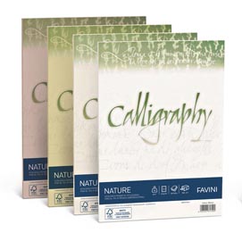 Carta Calligraphy Nature CRUSH A4 50fg 250gr mandorla FAVINI