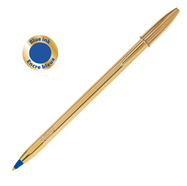 Scatola 20 penna sfera CRISTAL® SHINE GOLD medio 1,0mm blu BIC®