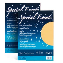 Carta metallizzata SPECIAL EVENTS A4 20fg 120gr sabbia FAVINI