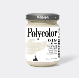 Colore vinilico Polycolor vasetto 140 ml bianco titanio Maimeri