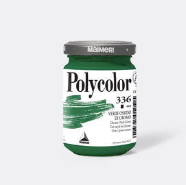 Colore vinilico Polycolor vasetto 140 ml verde ossido di cromo Maimeri