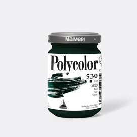 Colore vinilico Polycolor vasetto 140 ml nero Maimeri