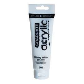 Colore acrilico fine Graduate tubo 120 ml bianco miscela Daler Rowney