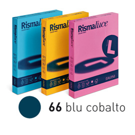 Carta RISMALUCE 200gr A4 125fg blu cobalto 66 Favini