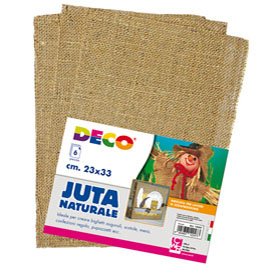 Conf. 6 pezzi juta naturale 23x33cm 12247 DECO