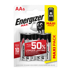 Blister 6 pile stilo AA - Energizer Max