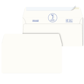 500 buste KAMI STRIP bianca carta riciclata FSC® s/finestra110x230mm 100gr Pigna