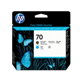 TESTINA DI STAMPA HP 70 NERO OPACO E CIANO