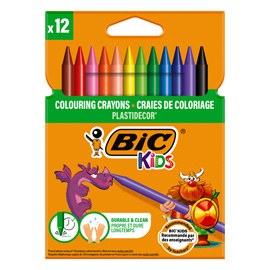 ASTUCCIO 12 PASTELLI KIDS PLASTIDECOR BIC