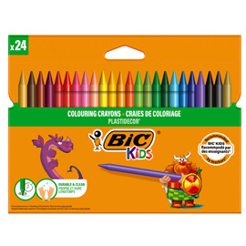 ASTUCCIO 24 PASTELLI KIDS PLASTIDECOR BIC