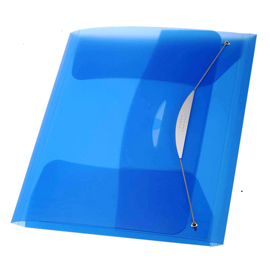 CARTELLINA CON ELASTICO IN PPL TRASP. BLU FELLOWES