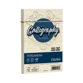 25 buste CALLIGRAPHY PERGAMENA 120x180mm 90gr naturale FAVINI