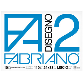 ALBUM P.M. FABRIANO2 (24X33CM) 10FG 110GR QUADRETTO 5MM