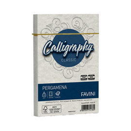 25 buste CALLIGRAPHY PERGAMENA 120x180mm 90gr perla FAVINI