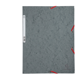 CARTELLA CON ELASTICO 24x32CM GRIGIO CARTONCINO LUSTRE' 425gr