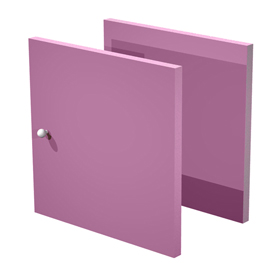 COPPIA ANTINE VIOLA per LIBRERIA RAINBOW