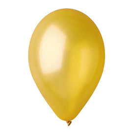 Busta 16 palloncini Ø26cm metal oro Big Party