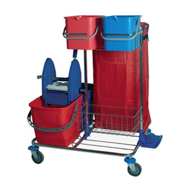 Carrello cromato per pulizie Star 2