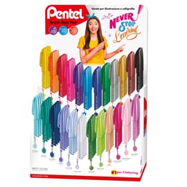 Expo 102 pennarelli Brush Sign Pen in colori assortiti Pentel